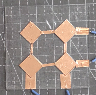 The fabricated electrode grid