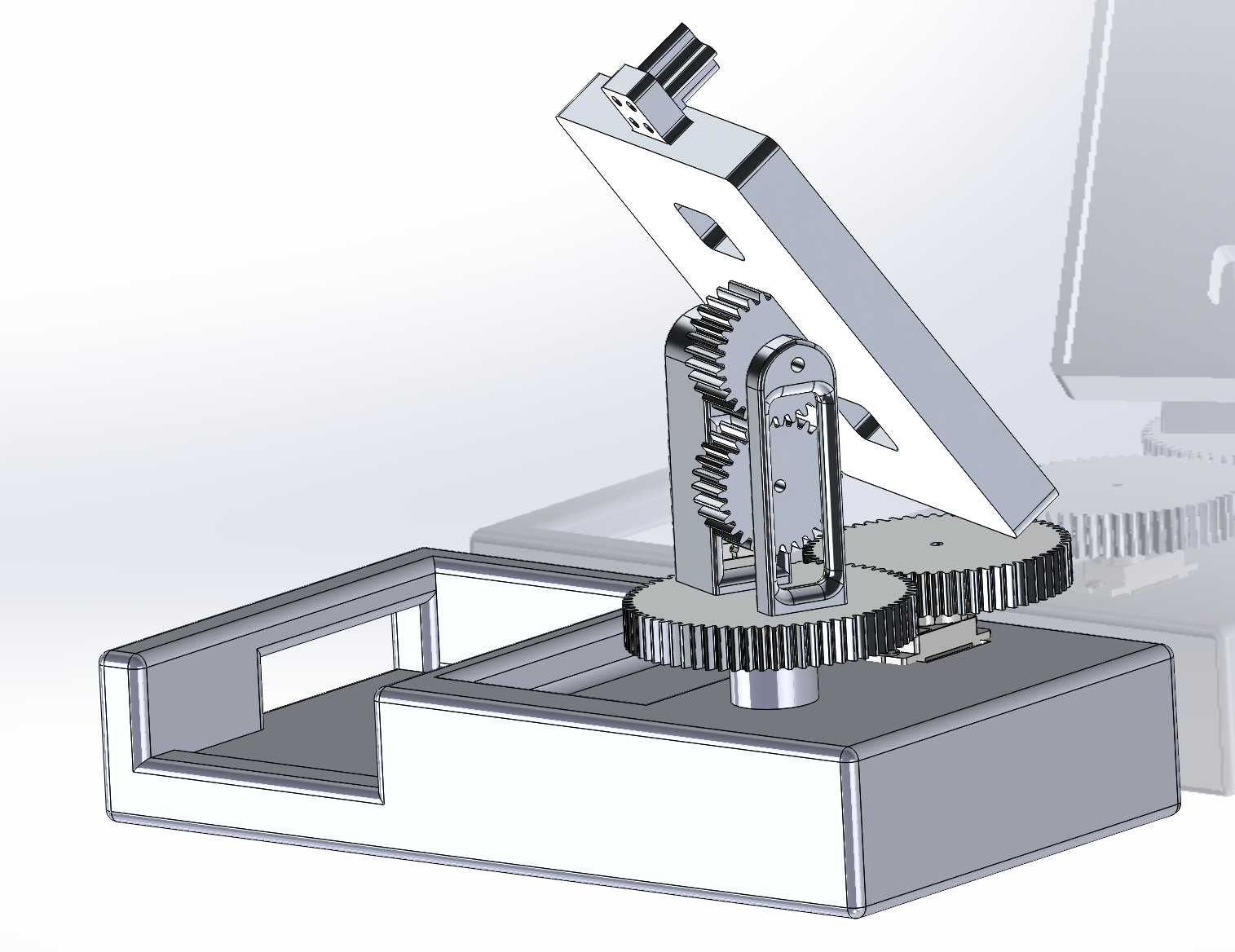Solar tracker CAD — alternate view